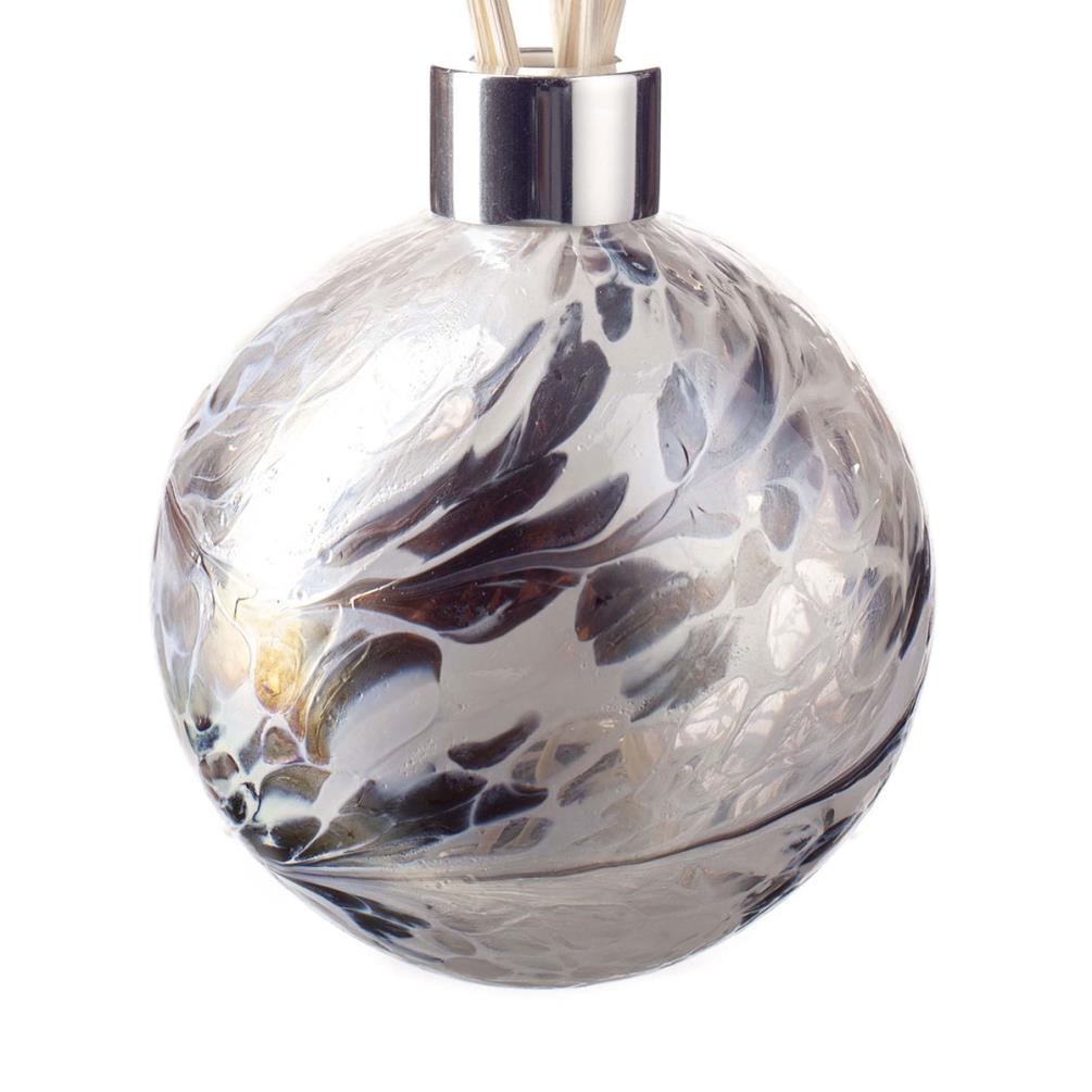 Amelia Art Glass White & Grey Frosted Sphere Reed Diffuser Extra Image 1